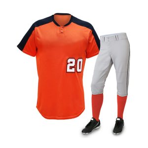 Embroidered Baseball Jersey – Pullover Jersey (Red/Black) 2