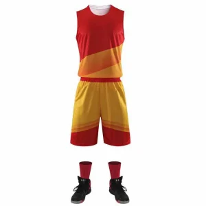 Men's Pro Basketball Jersey – Streetball Kit (Burgundy)