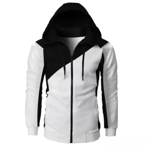 Custom Pullover Hoodie – Bulk Fleece Hoodie (White/Navy)
