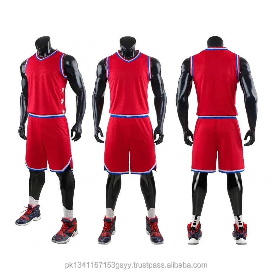 Men's Pro Basketball Jersey – Youth League Kit (Black/Red) - Image 3