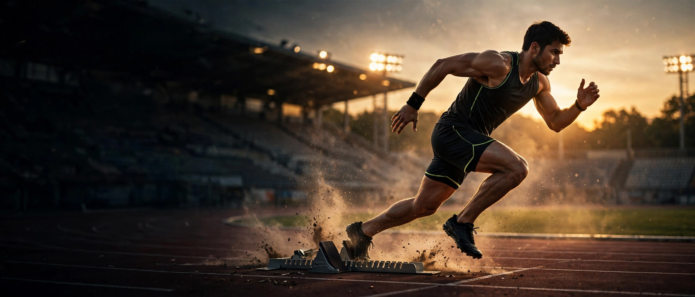 Athlete sprinting